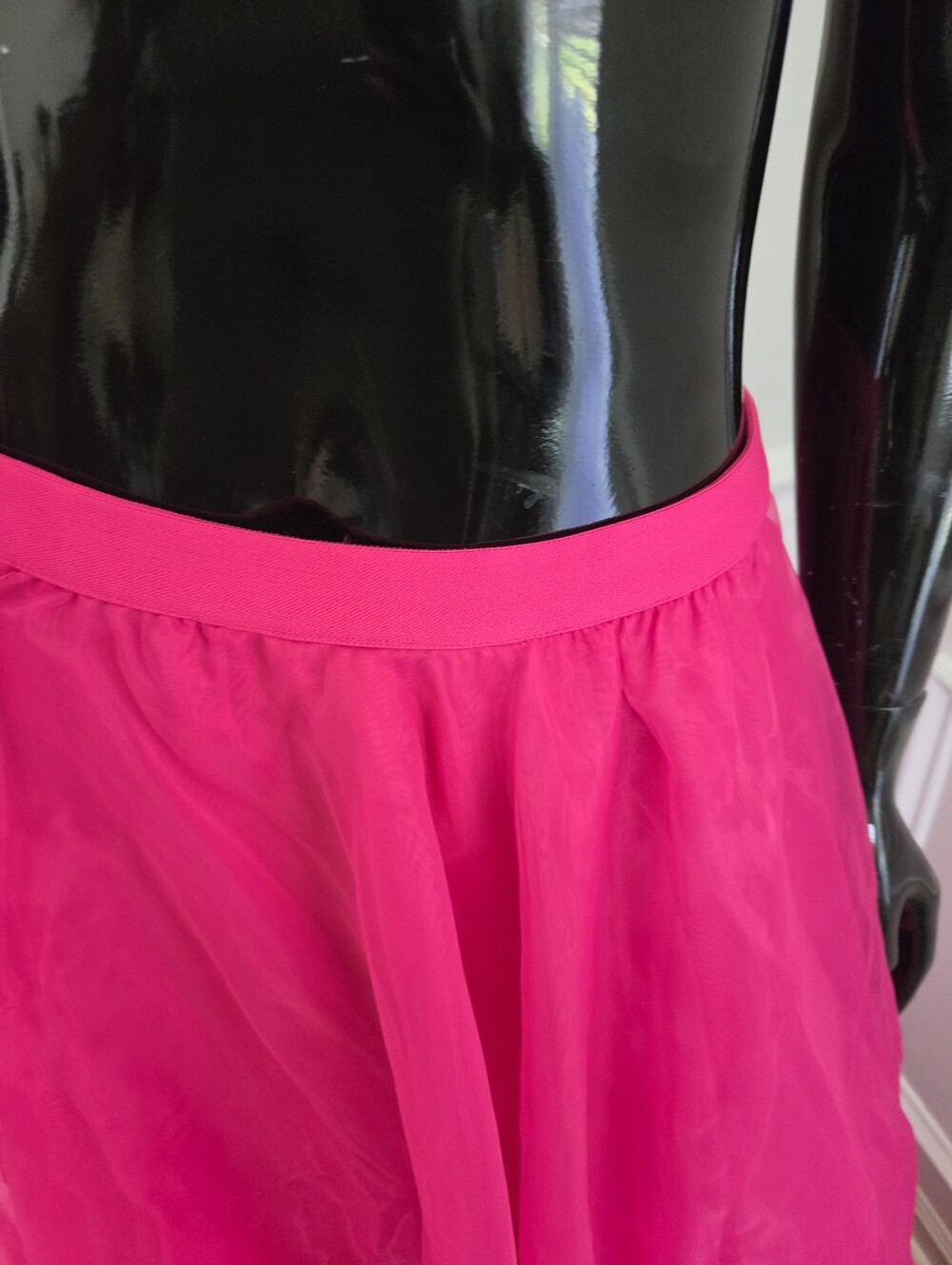 Women's Hot Pink Maxi Tulle Skirt - Picture 3 of 6